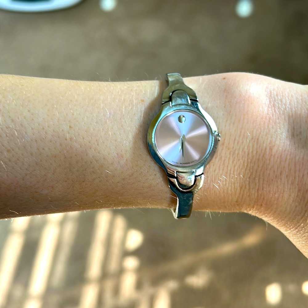 Movado women’s stainless steel water resistant sapphire crystal watch